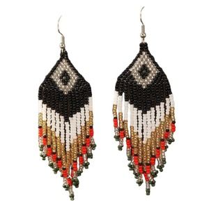 Handmade Beaded Bohemian Tassel Earrings